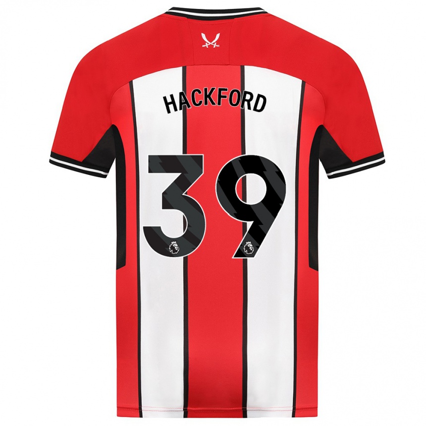 Women Football Antwoine Hackford #39 Red Home Jersey 2023/24 T-Shirt