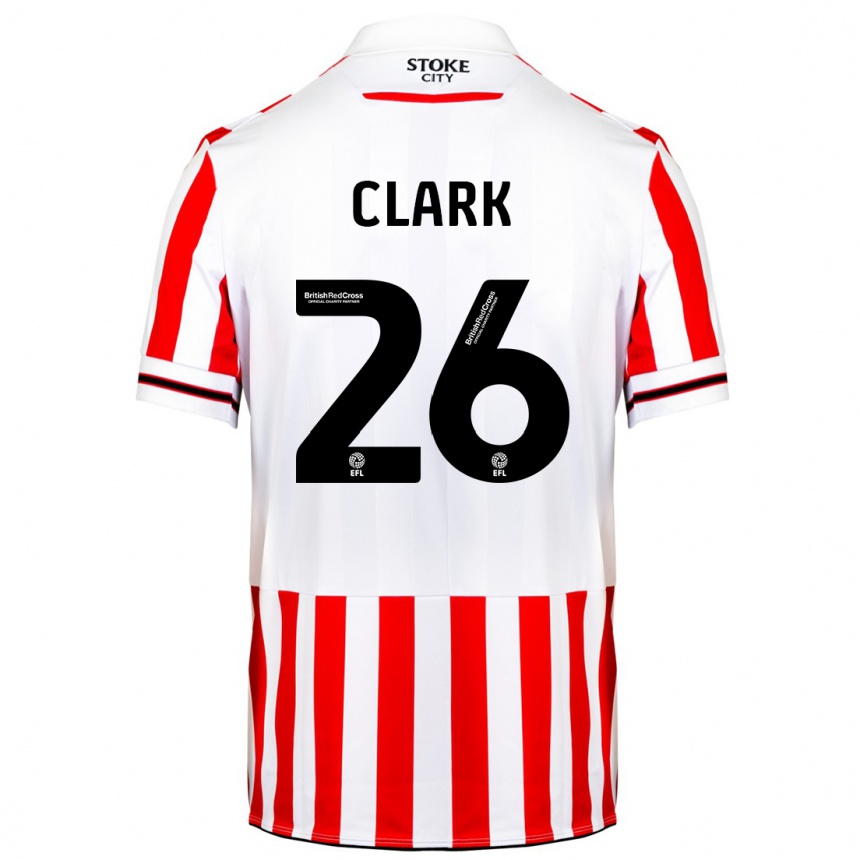 Women Football Ciaran Clark #26 Red White Home Jersey 2023/24 T-Shirt