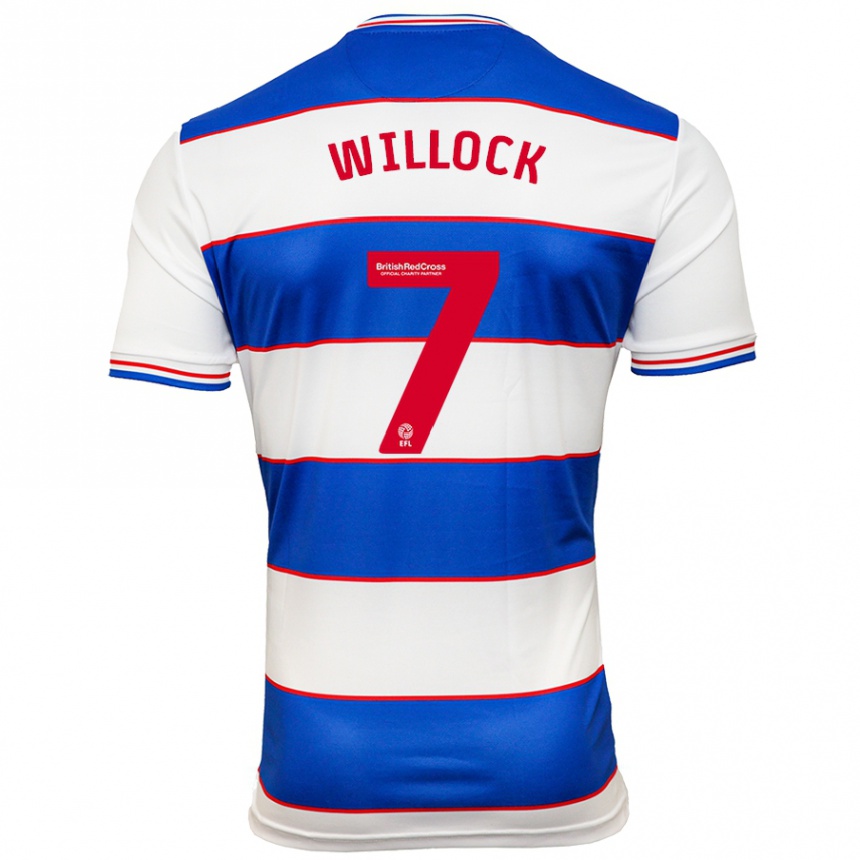 Women Football Chris Willock #7 White Blue Home Jersey 2023/24 T-Shirt