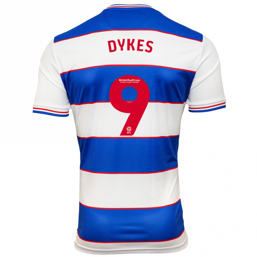 Women Football Lyndon Dykes #9 White Blue Home Jersey 2023/24 T-Shirt