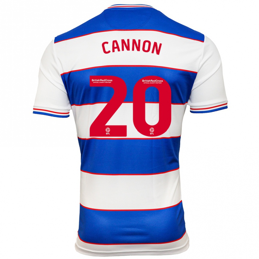 Women Football Reggie Cannon #20 White Blue Home Jersey 2023/24 T-Shirt