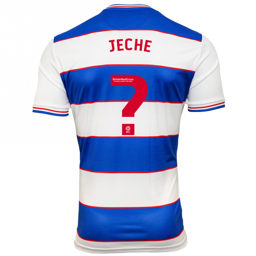 Women Football Nathan Jeche #0 White Blue Home Jersey 2023/24 T-Shirt