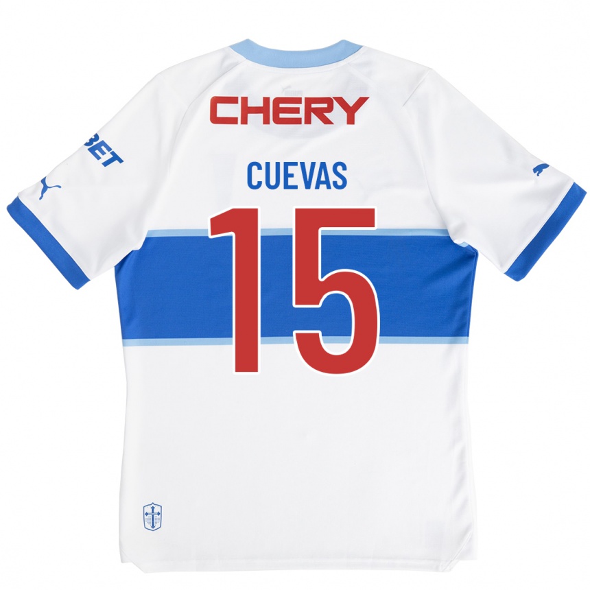 Women Football Cristian Cuevas #15 White Home Jersey 2023/24 T-Shirt