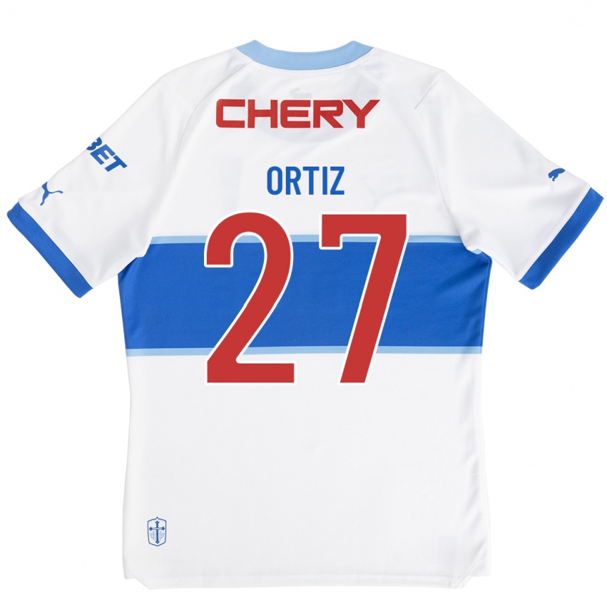 Women Football Jorge Ortiz #27 White Home Jersey 2023/24 T-Shirt
