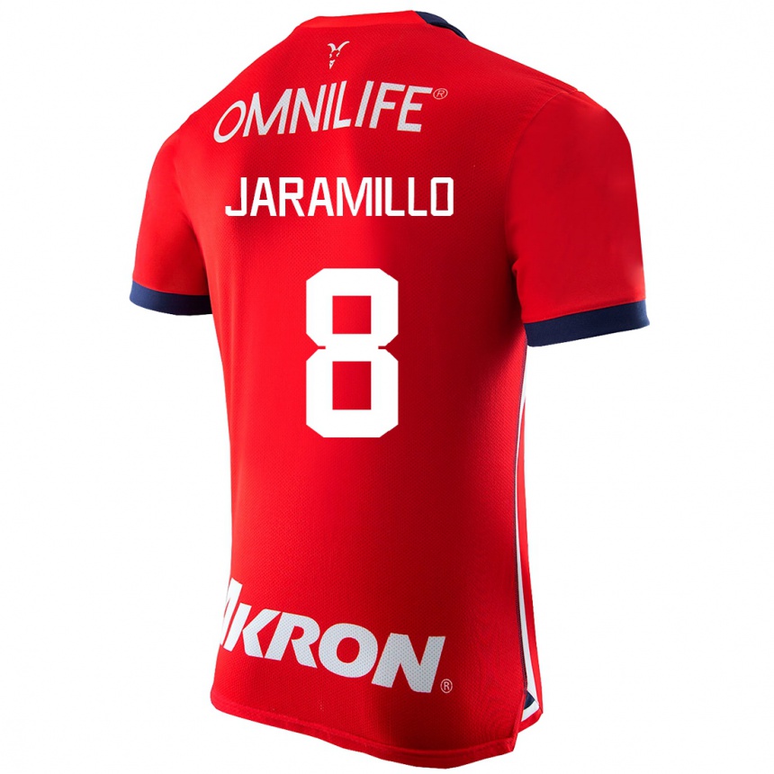 Women Football Carolina Jaramillo #8 Red Home Jersey 2023/24 T-Shirt