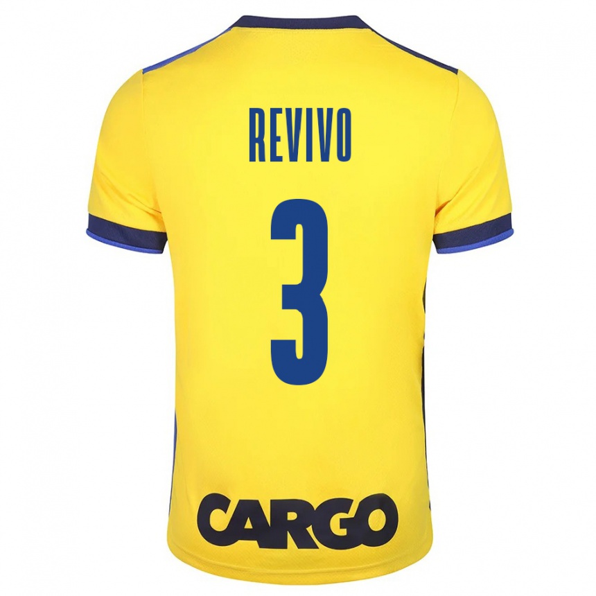 Women Football Roy Revivo #3 Yellow Home Jersey 2023/24 T-Shirt