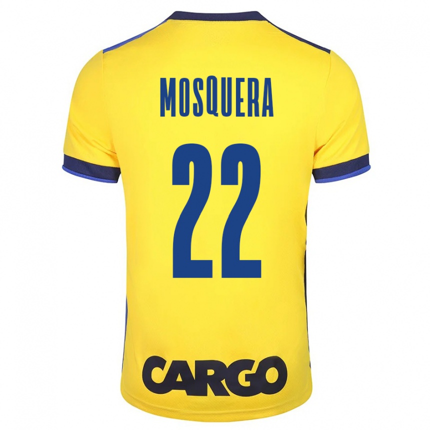 Women Football Orlando Mosquera #22 Yellow Home Jersey 2023/24 T-Shirt