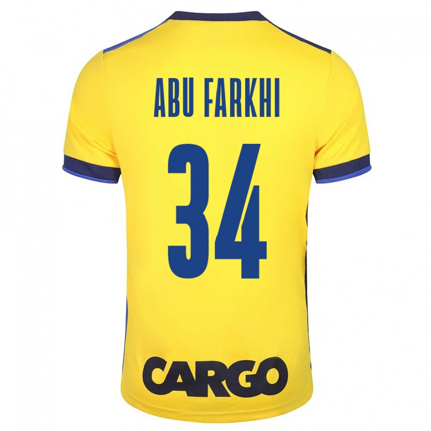 Women Football Sayed Abu Farkhi #34 Yellow Home Jersey 2023/24 T-Shirt