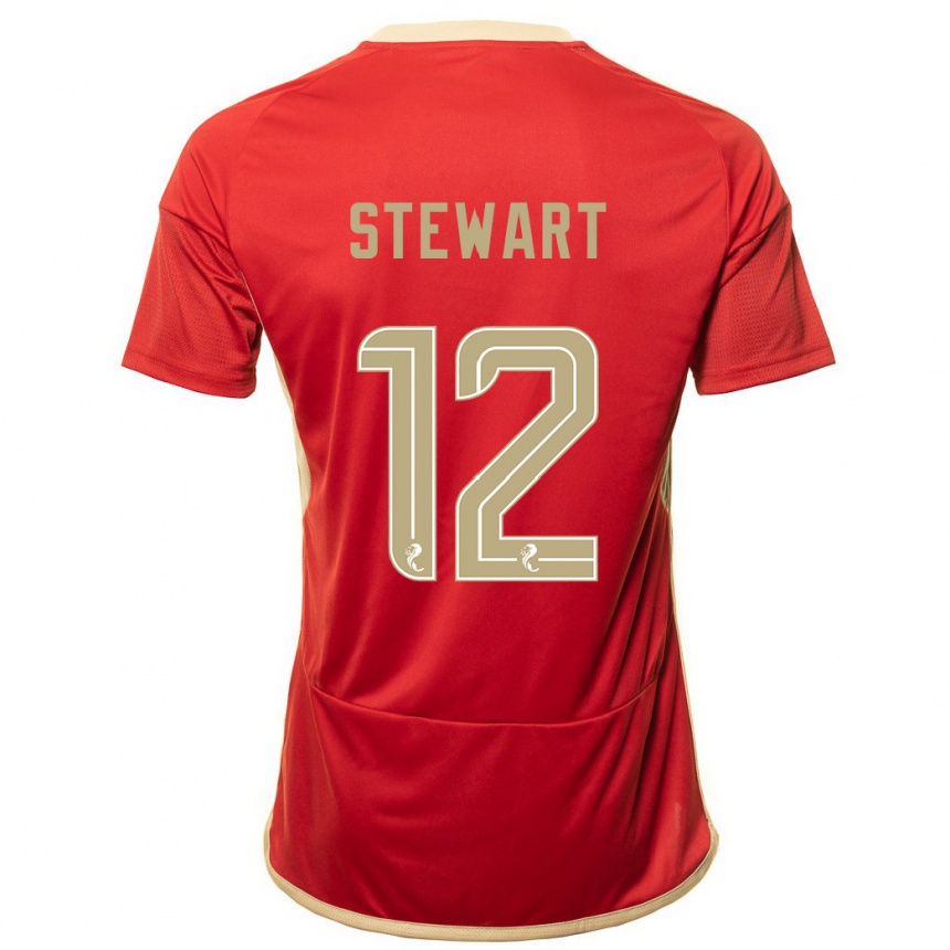 Women Football Hannah Stewart #12 Red Home Jersey 2023/24 T-Shirt