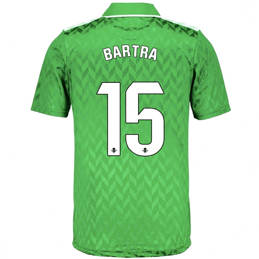 Women Football Marc Bartra #15 Green Away Jersey 2023/24 T-Shirt