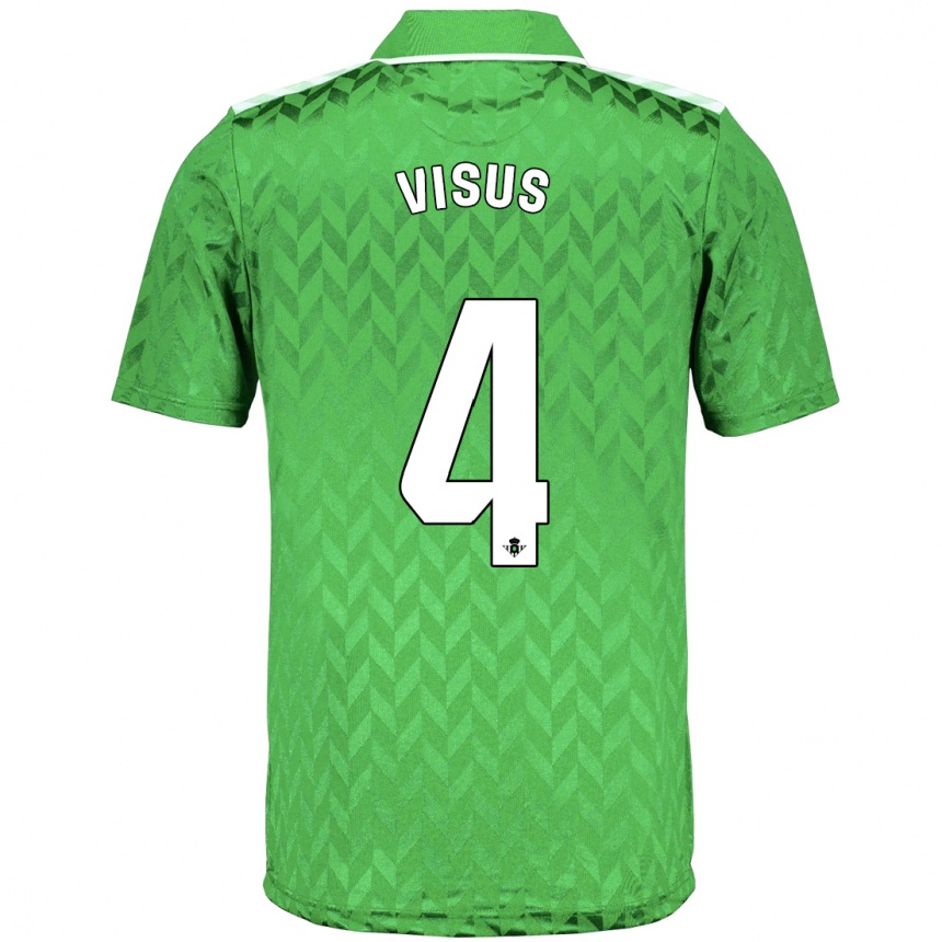 Women Football Ricardo Visus #4 Green Away Jersey 2023/24 T-Shirt