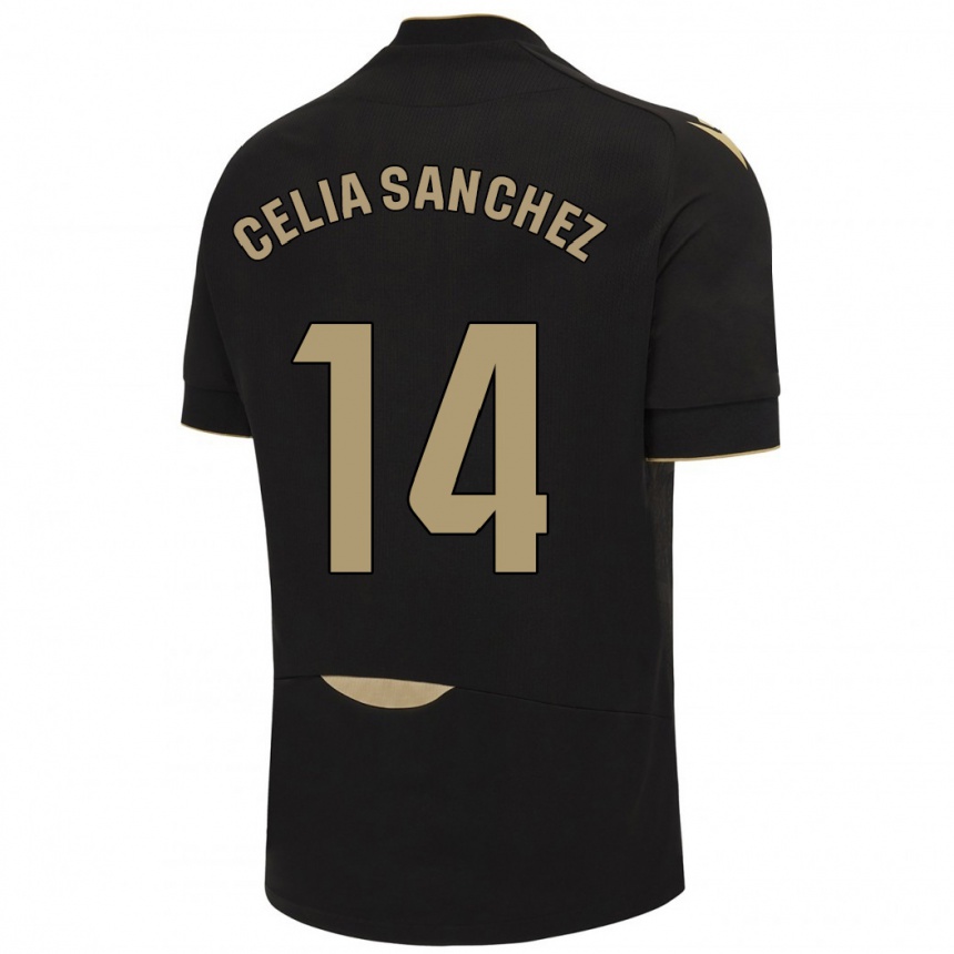 Women Football Celia Sánchez García #14 Black Away Jersey 2023/24 T-Shirt