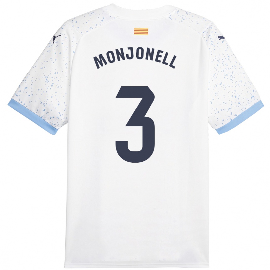 Women Football Eric Monjonell #3 White Away Jersey 2023/24 T-Shirt