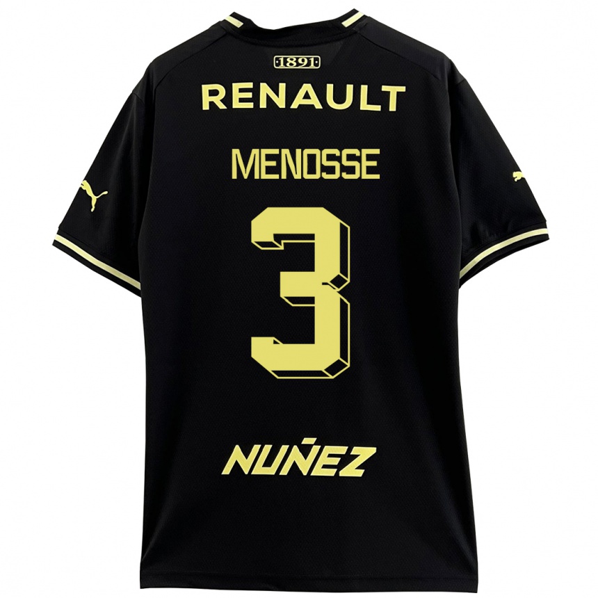 Women Football Hernán Menosse #3 Black Away Jersey 2023/24 T-Shirt