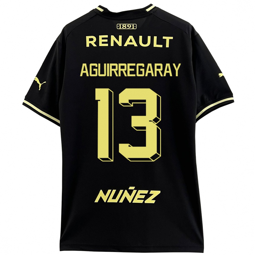Women Football Matías Aguirregaray #13 Black Away Jersey 2023/24 T-Shirt
