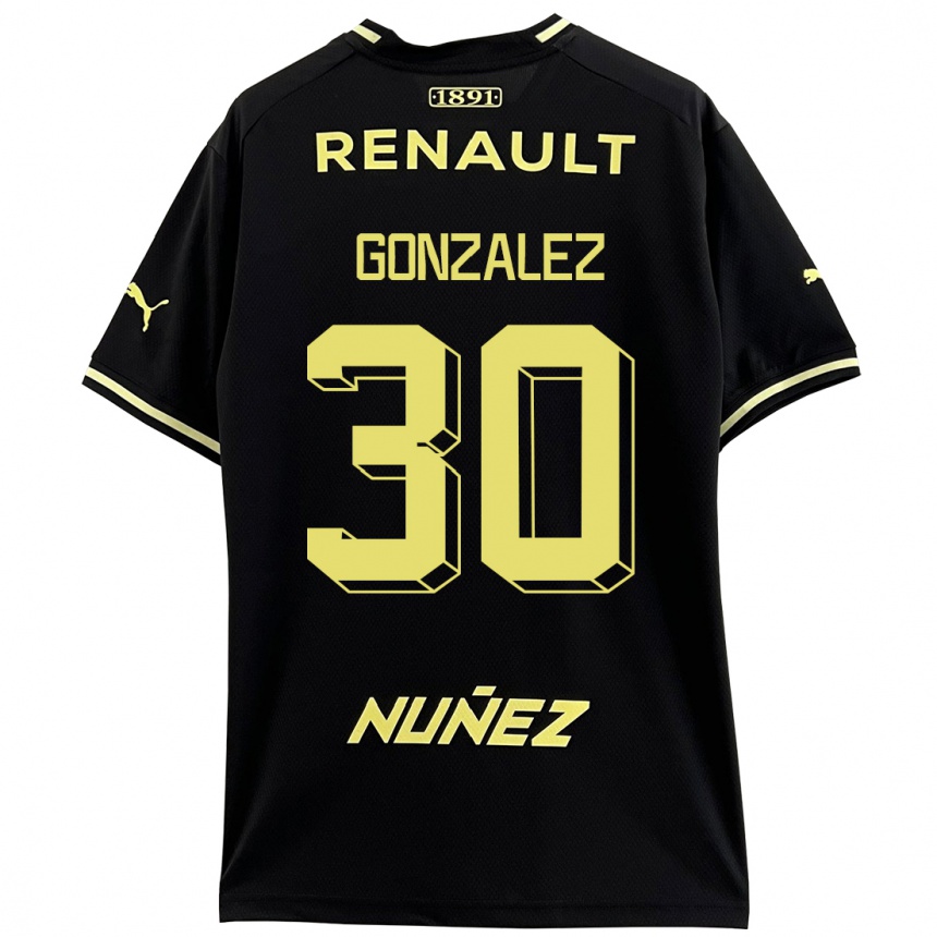 Women Football Ángel González #30 Black Away Jersey 2023/24 T-Shirt