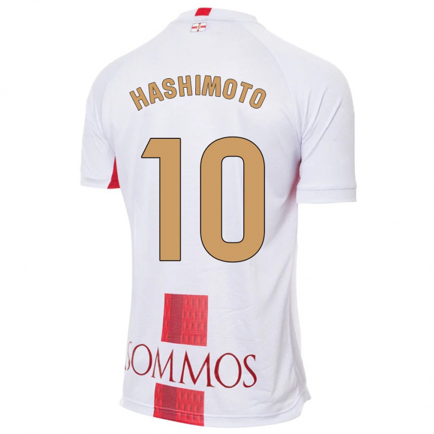 Women Football Kento Hashimoto #10 White Away Jersey 2023/24 T-Shirt