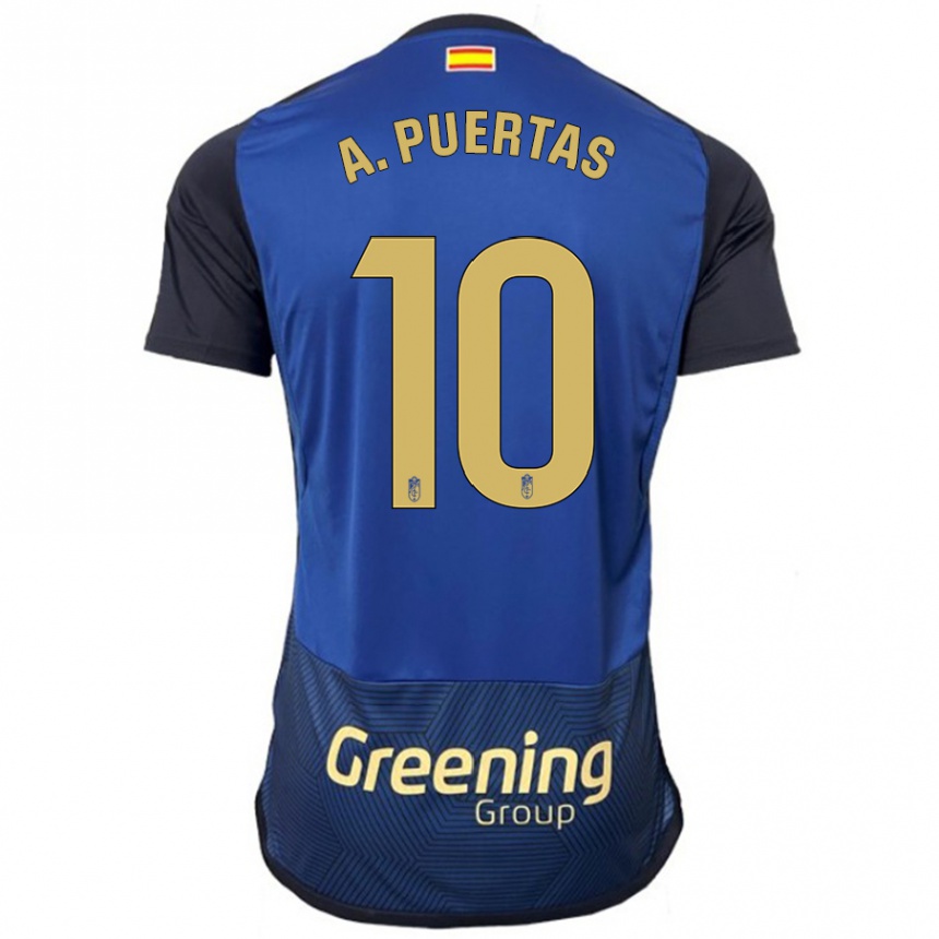 Women Football Antonio Puertas #10 Navy Away Jersey 2023/24 T-Shirt
