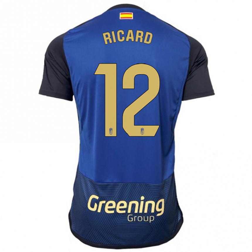 Women Football Ricard Sanchez #12 Navy Away Jersey 2023/24 T-Shirt