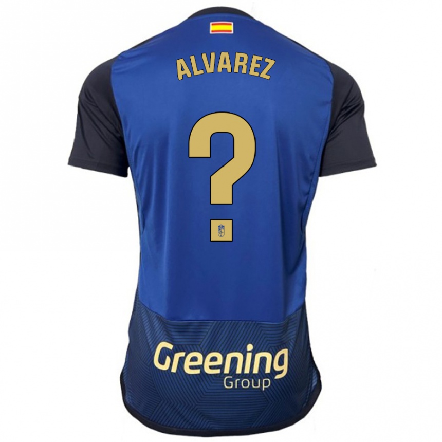 Women Football Rubén Álvarez #0 Navy Away Jersey 2023/24 T-Shirt