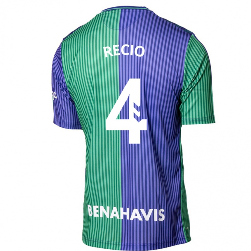 Women Football Ángel Recio #4 Green Blue Away Jersey 2023/24 T-Shirt