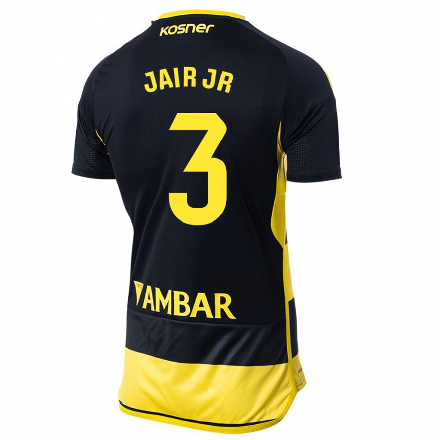 Women Football Jair Amador #3 Black Yellow Away Jersey 2023/24 T-Shirt