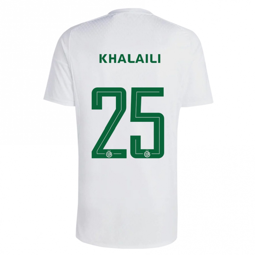 Women Football Anan Khalaili #25 Green Blue Away Jersey 2023/24 T-Shirt