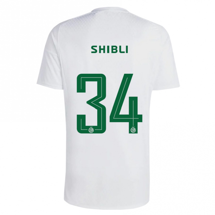 Women Football Hamza Shibli #34 Green Blue Away Jersey 2023/24 T-Shirt