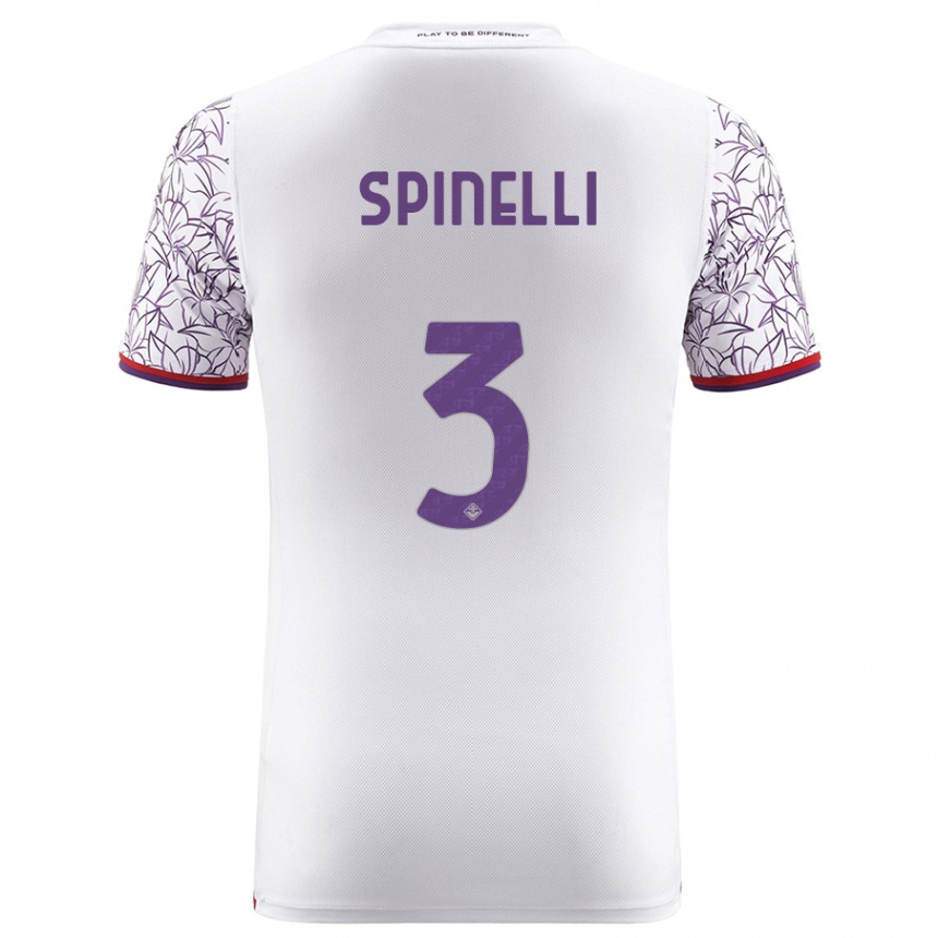 Women Football Giorgia Spinelli #3 White Away Jersey 2023/24 T-Shirt