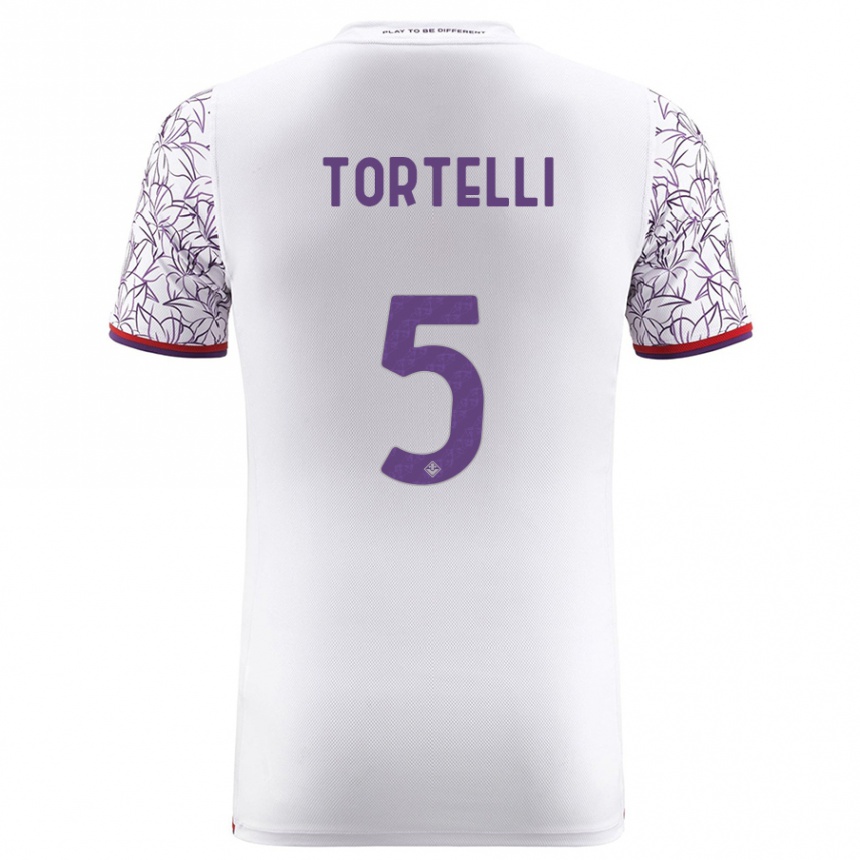 Women Football Alice Tortelli #5 White Away Jersey 2023/24 T-Shirt