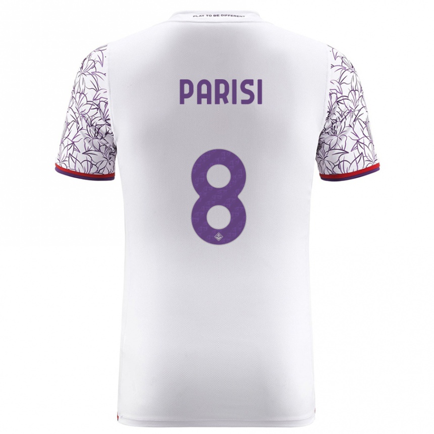 Women Football Alice Parisi #8 White Away Jersey 2023/24 T-Shirt