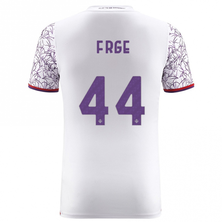 Women Football Emma Færge #44 White Away Jersey 2023/24 T-Shirt