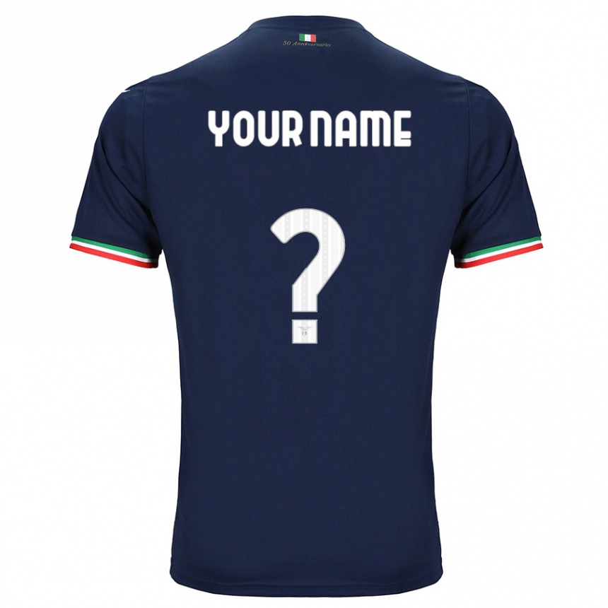 Women Football Your Name #0 Navy Away Jersey 2023/24 T-Shirt
