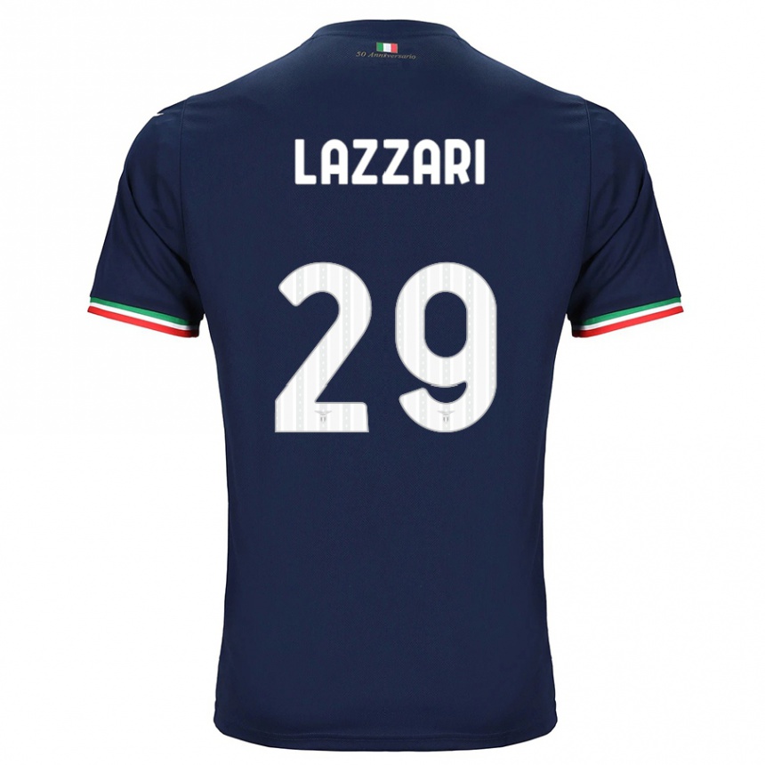 Women Football Manuel Lazzari #29 Navy Away Jersey 2023/24 T-Shirt