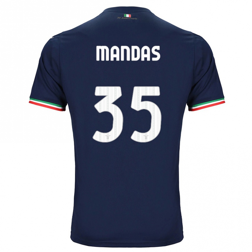 Women Football Christos Mandas #35 Navy Away Jersey 2023/24 T-Shirt