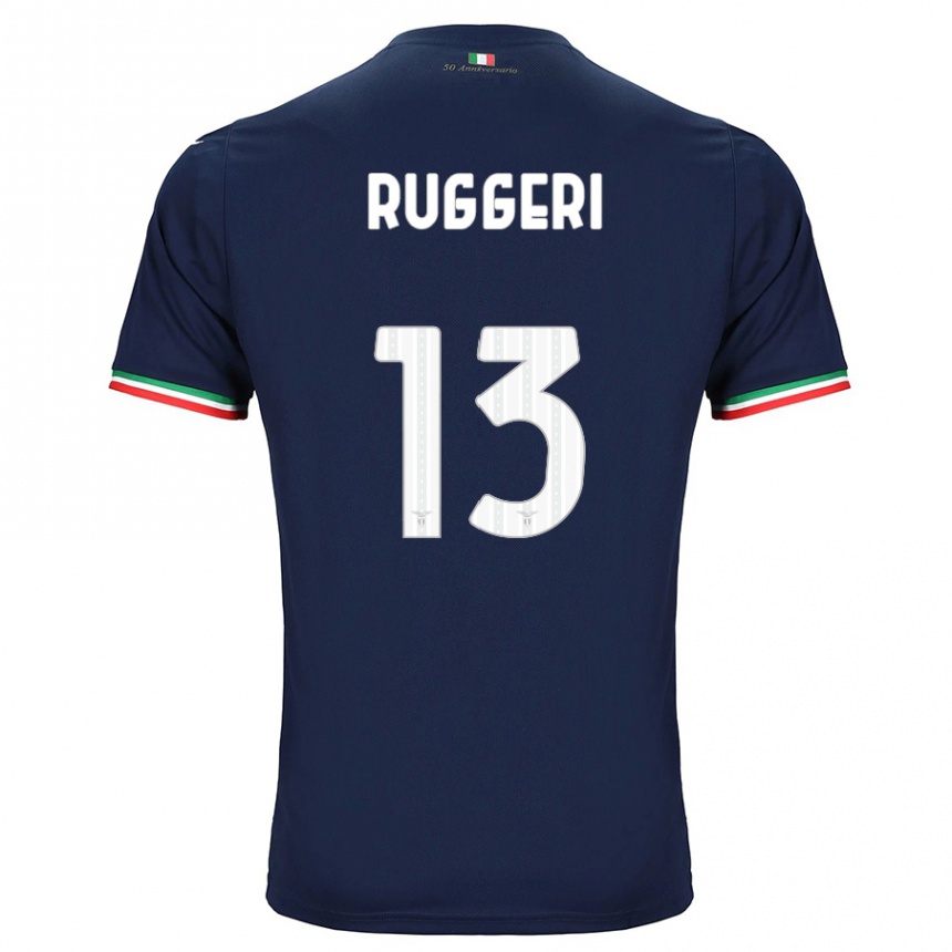 Women Football Fabio Ruggeri #13 Navy Away Jersey 2023/24 T-Shirt