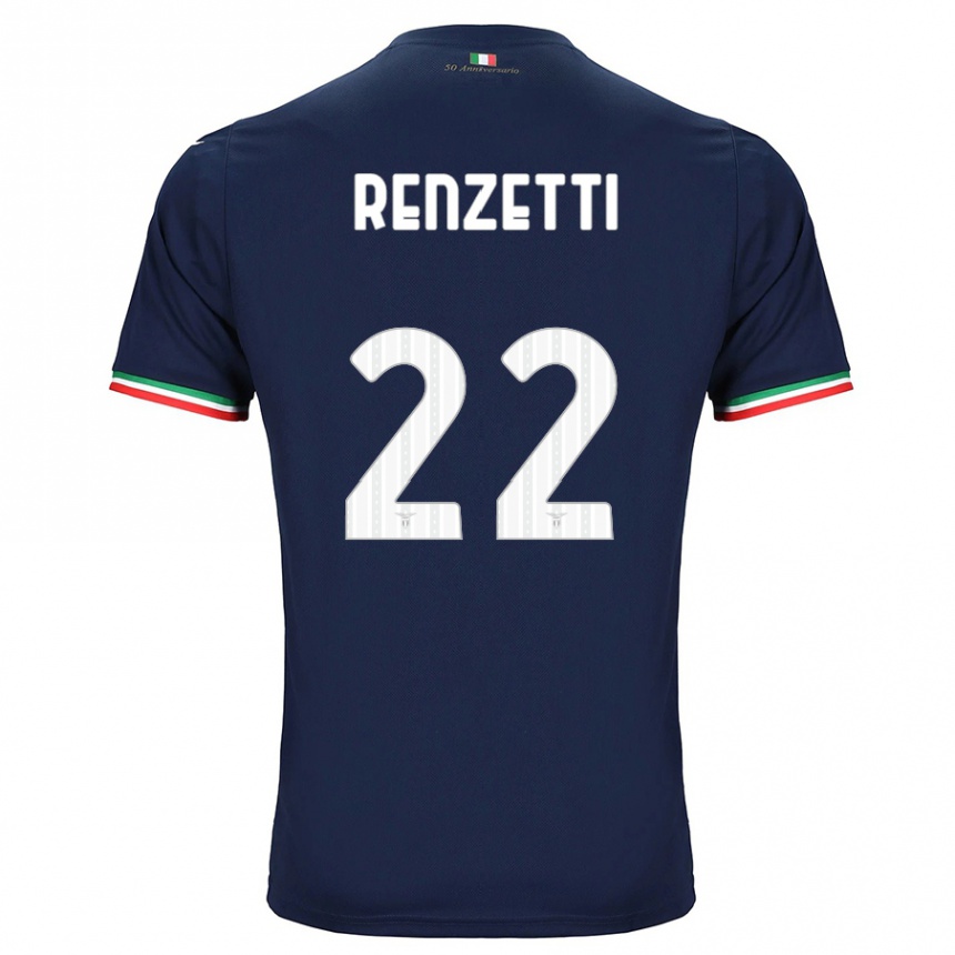 Women Football Davide Renzetti #22 Navy Away Jersey 2023/24 T-Shirt