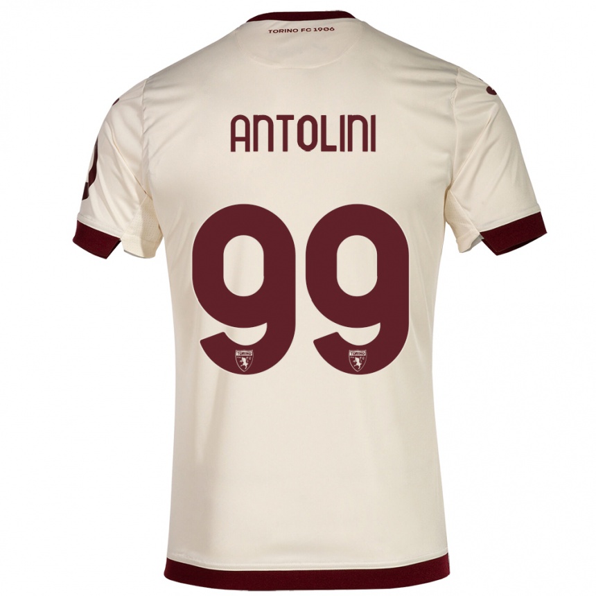 Women Football Jacopo Antolini #99 Champagne Away Jersey 2023/24 T-Shirt