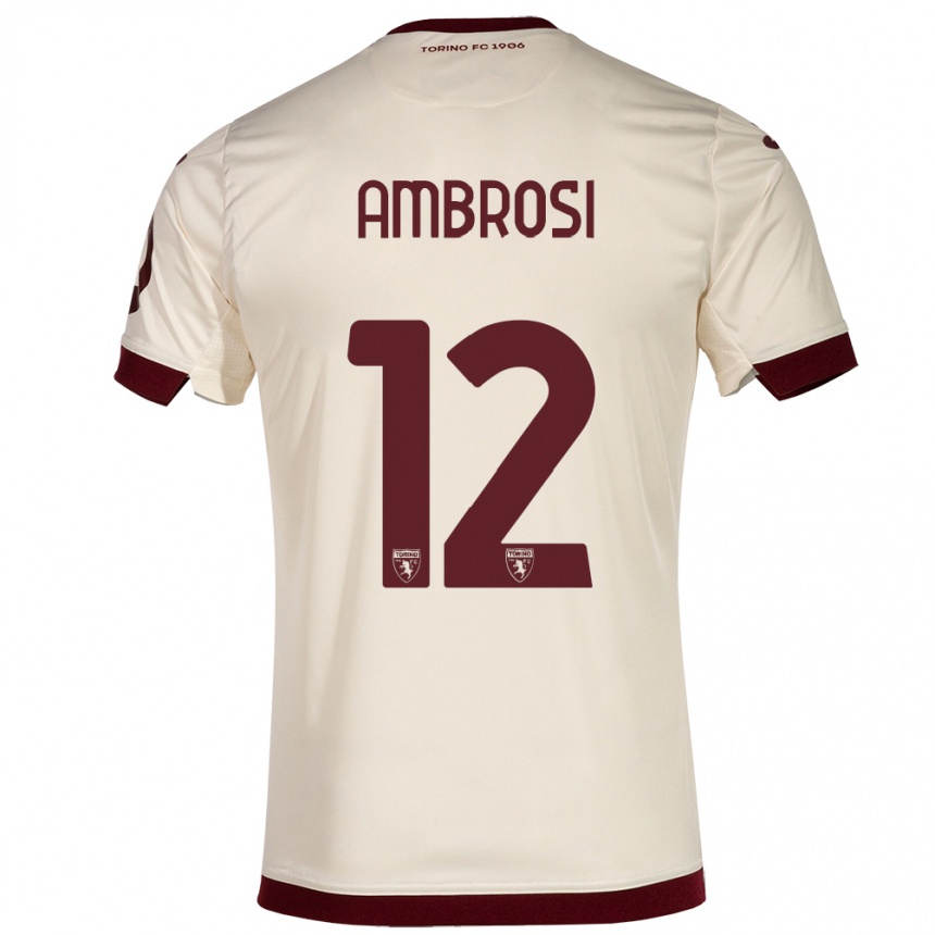 Women Football Martina Ambrosi #12 Champagne Away Jersey 2023/24 T-Shirt