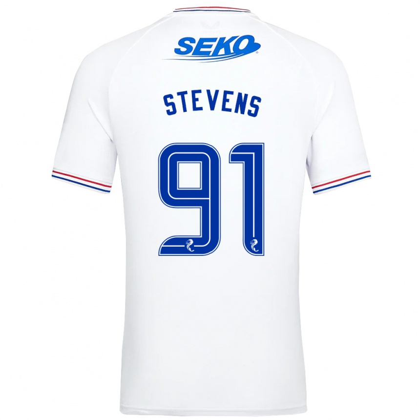 Women Football Archie Stevens #91 White Away Jersey 2023/24 T-Shirt