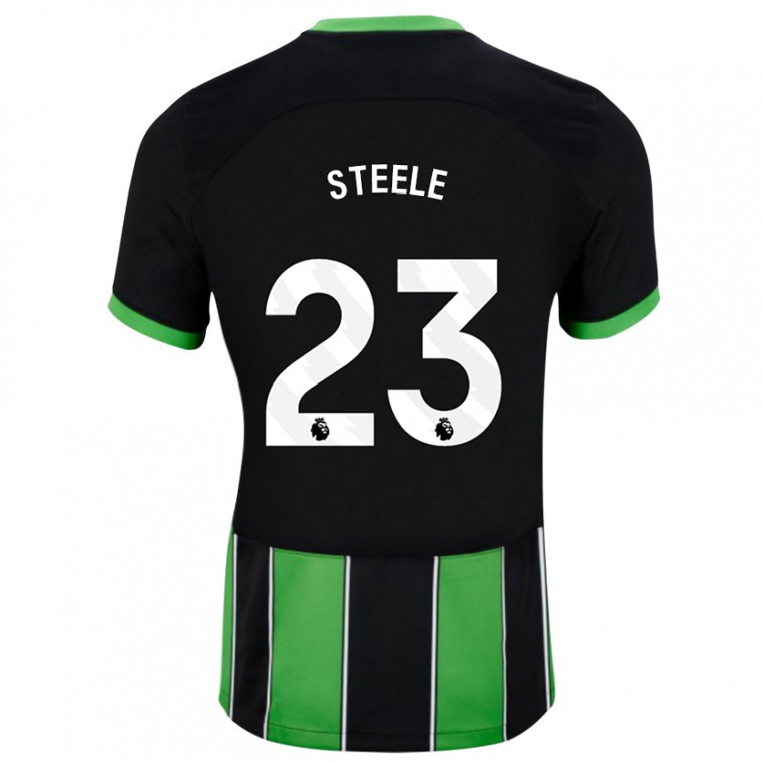 Women Football Jason Steele #23 Black Green Away Jersey 2023/24 T-Shirt