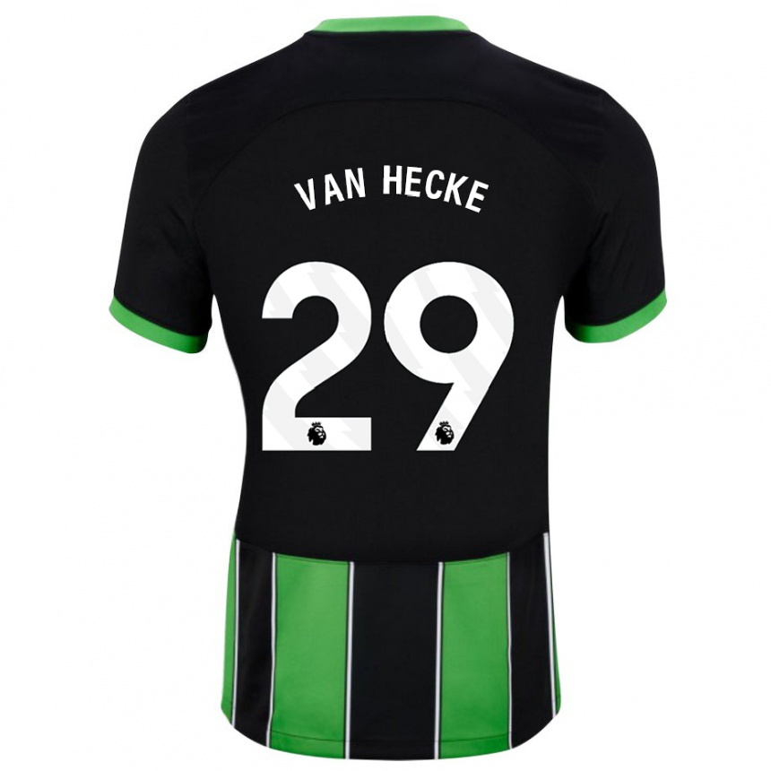 Women Football Jan Paul Van Hecke #29 Black Green Away Jersey 2023/24 T-Shirt