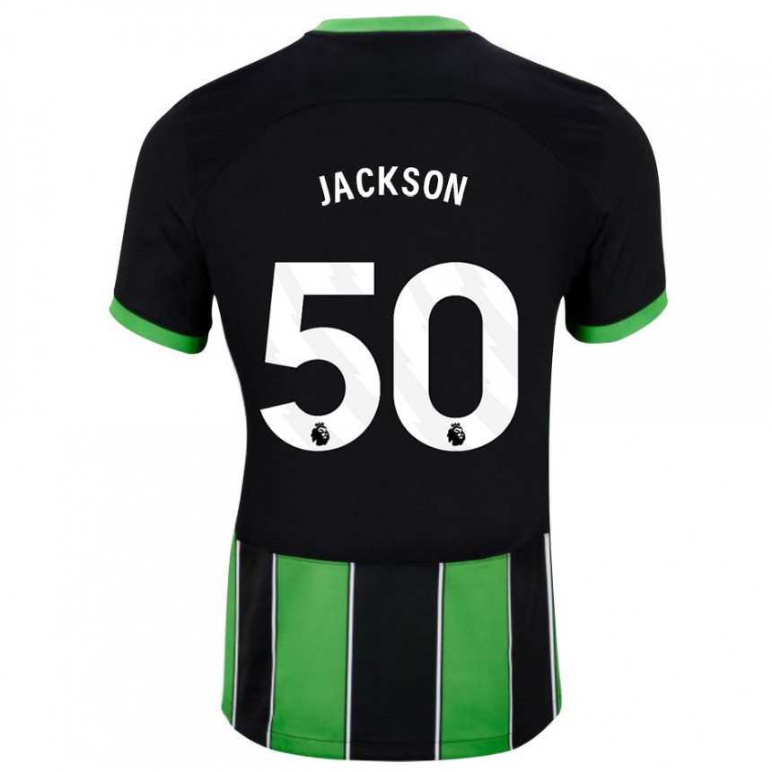 Women Football Ben Jackson #50 Black Green Away Jersey 2023/24 T-Shirt