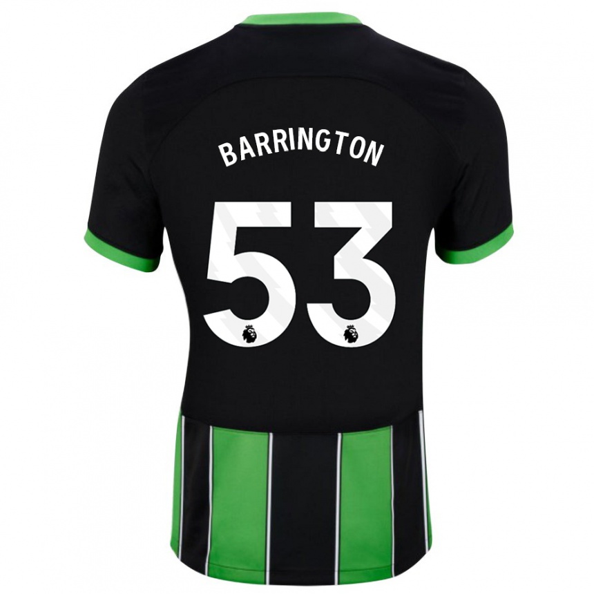 Women Football Luca Barrington #53 Black Green Away Jersey 2023/24 T-Shirt