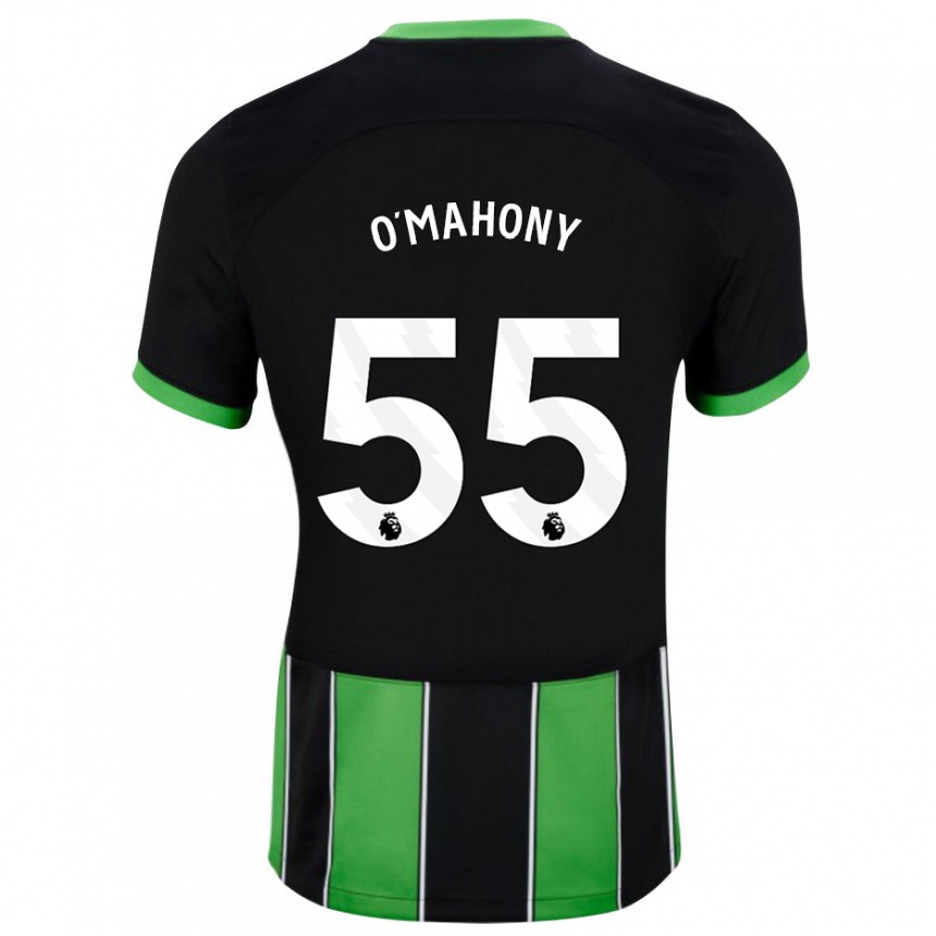 Women Football Mark O'mahony #55 Black Green Away Jersey 2023/24 T-Shirt