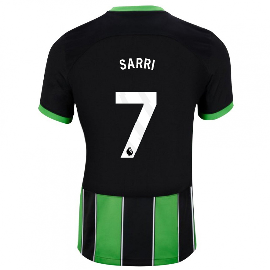 Women Football Veatriki Sarri #7 Black Green Away Jersey 2023/24 T-Shirt