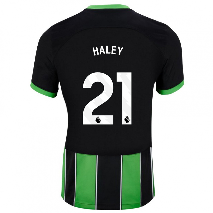 Women Football Madison Haley #21 Black Green Away Jersey 2023/24 T-Shirt