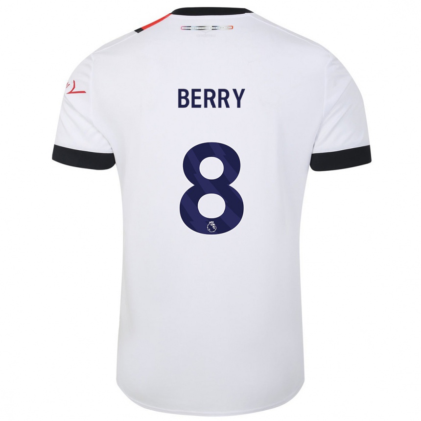 Women Football Luke Berry #8 White Away Jersey 2023/24 T-Shirt