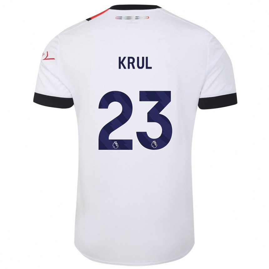 Women Football Tim Krul #23 White Away Jersey 2023/24 T-Shirt