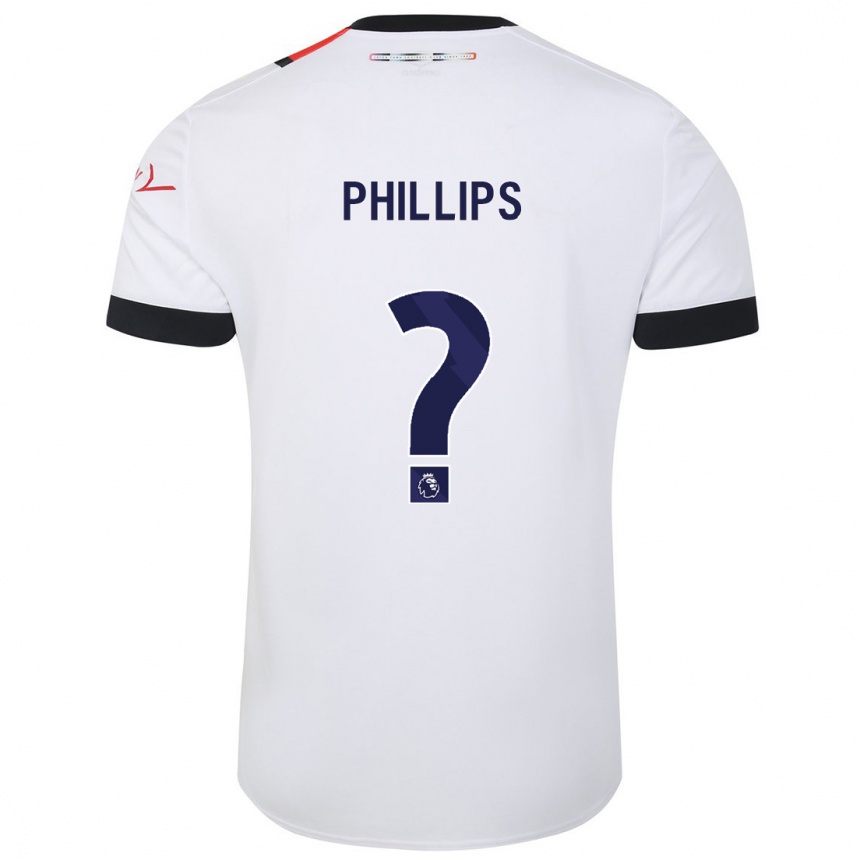 Women Football Josh Phillips #0 White Away Jersey 2023/24 T-Shirt